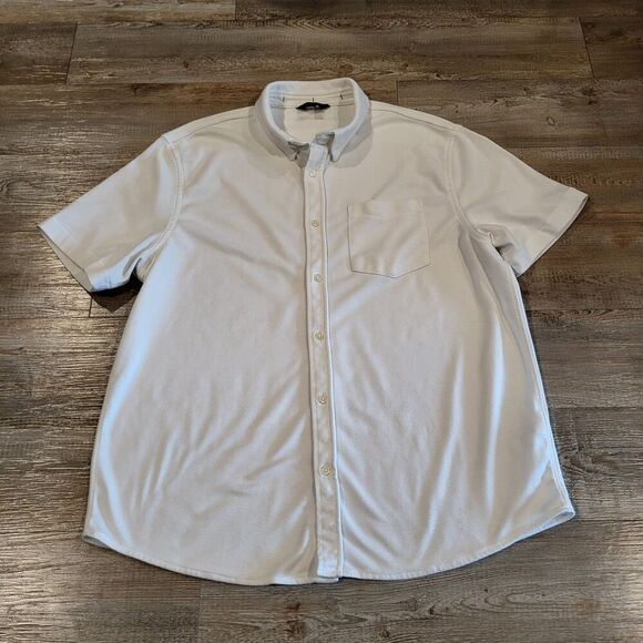 Banana Republic Slim Fit Medium Weight Short Sleeved Button Down Shirt Mens XL - Picture 1 of 7